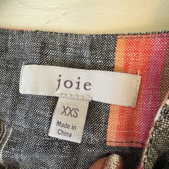 Joie Striped Sleeveless Linen Maxi Dress Size XXS - Picture 10 of 11